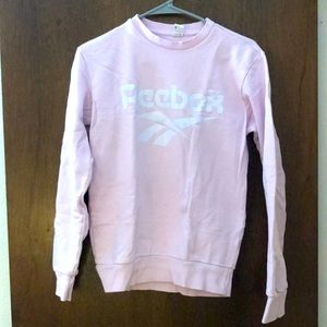 Blush pink Reebok crew neck sweater